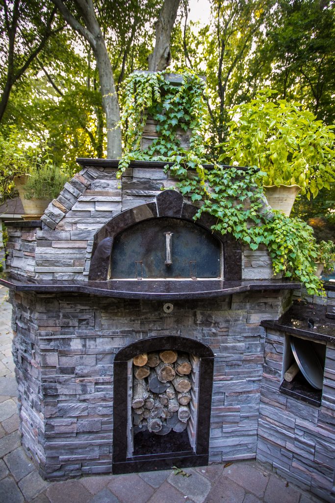 outdoor fireplace