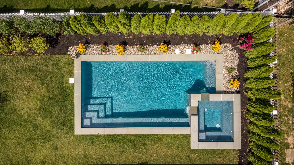 landscape design around pool