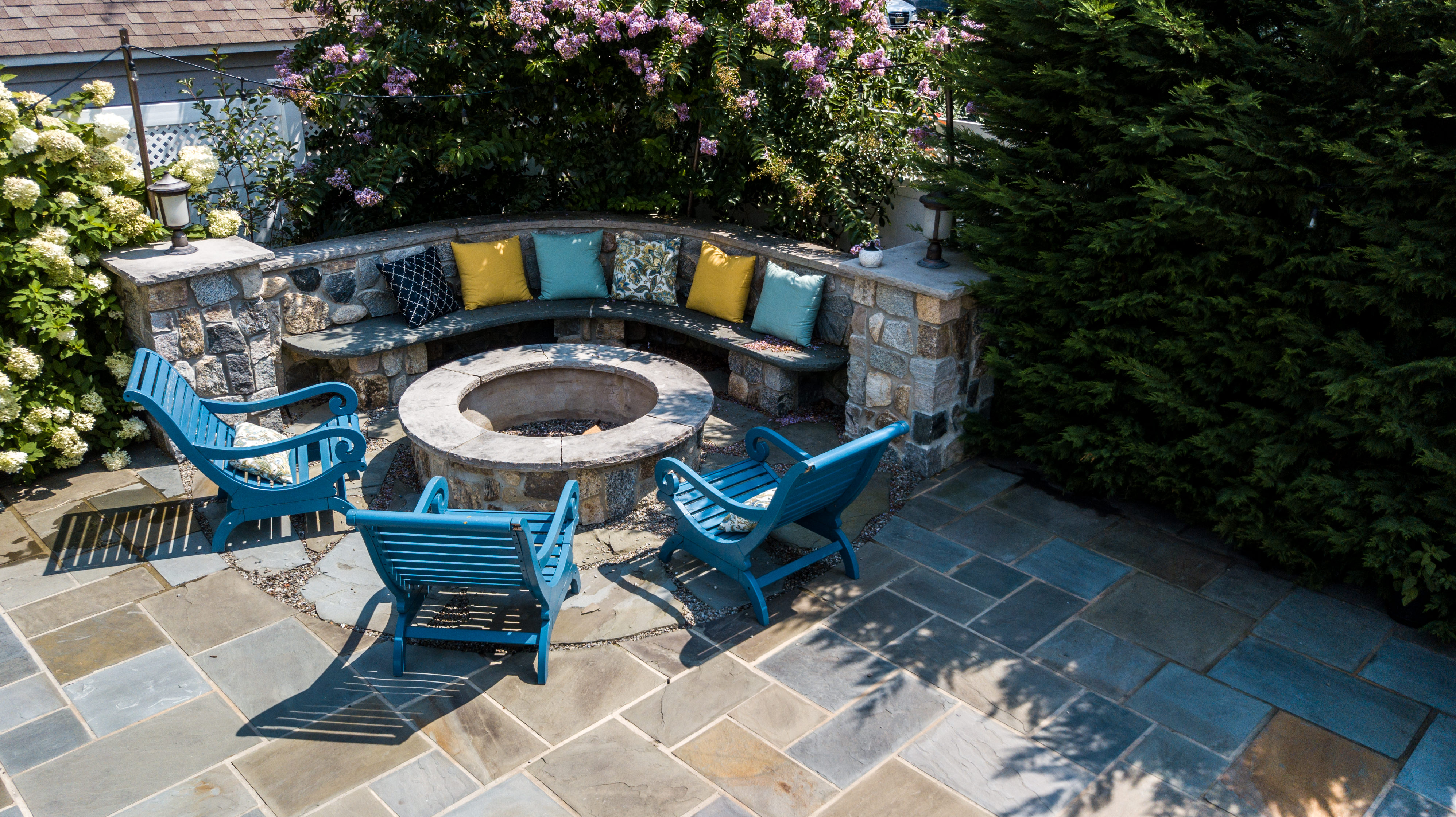 custom patio and firepit