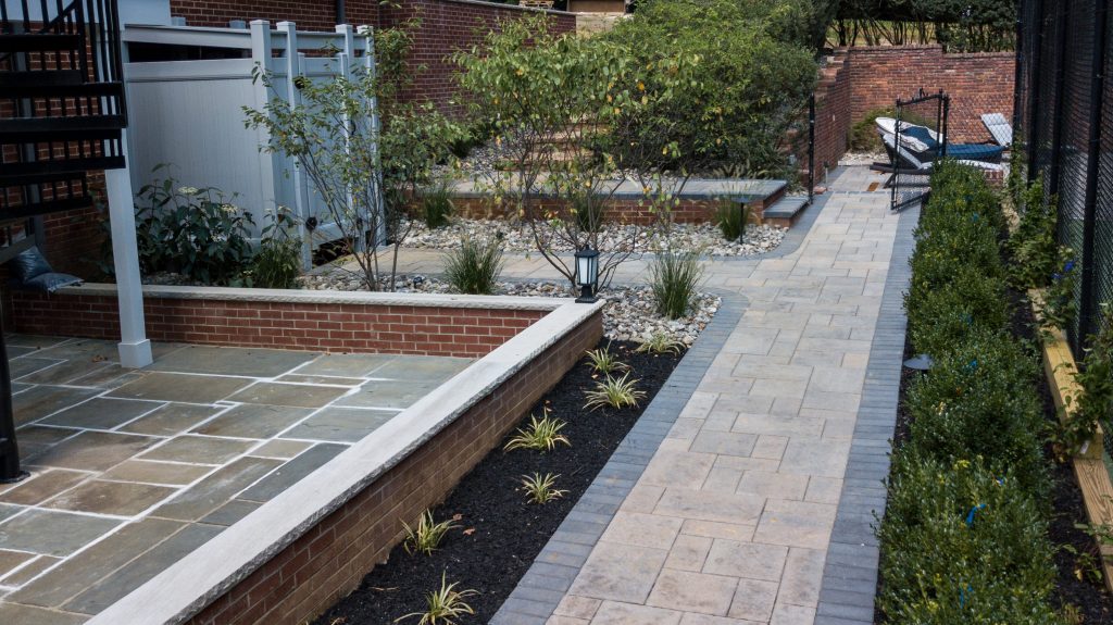 large stone paver walkway